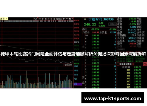 德甲本轮比赛冷门风险全面评估与走势前瞻解析关键场次影响因素深度拆解